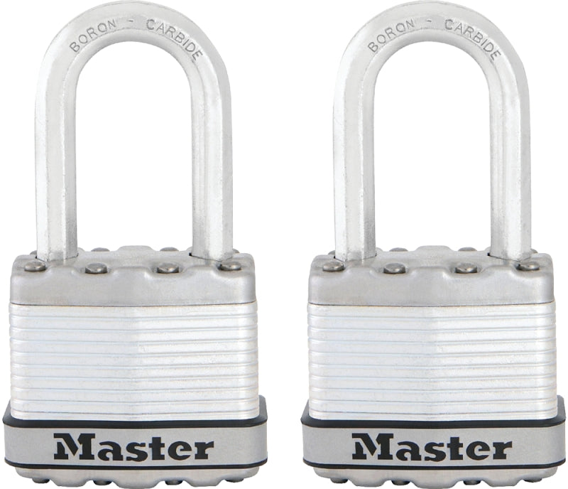 Master Lock Magnum Series M1XTLF Padlock, Keyed Alike Key, 5/16 in Dia Shackle, 1-1/2 in H Shackle, Stainless Steel Body