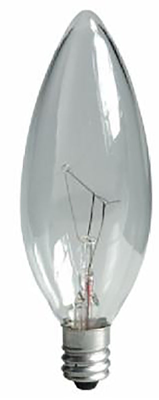 GE 48395 Chandelier Light Bulb, 15 W, F10 Lamp, E12 Candelabra Lamp Base, 105 Lumens, 2500 K Color Temp