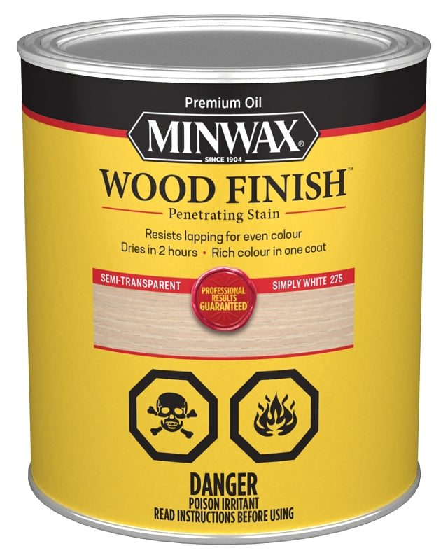 Minwax Wood Finish CM7005244 Stain, Simply White, Liquid, 1 qt