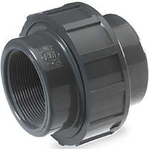 NDS U-1500-T Pipe Union, 1-1/2 in, FPT, Gray, SCH 80 Schedule, 150 psi Pressure