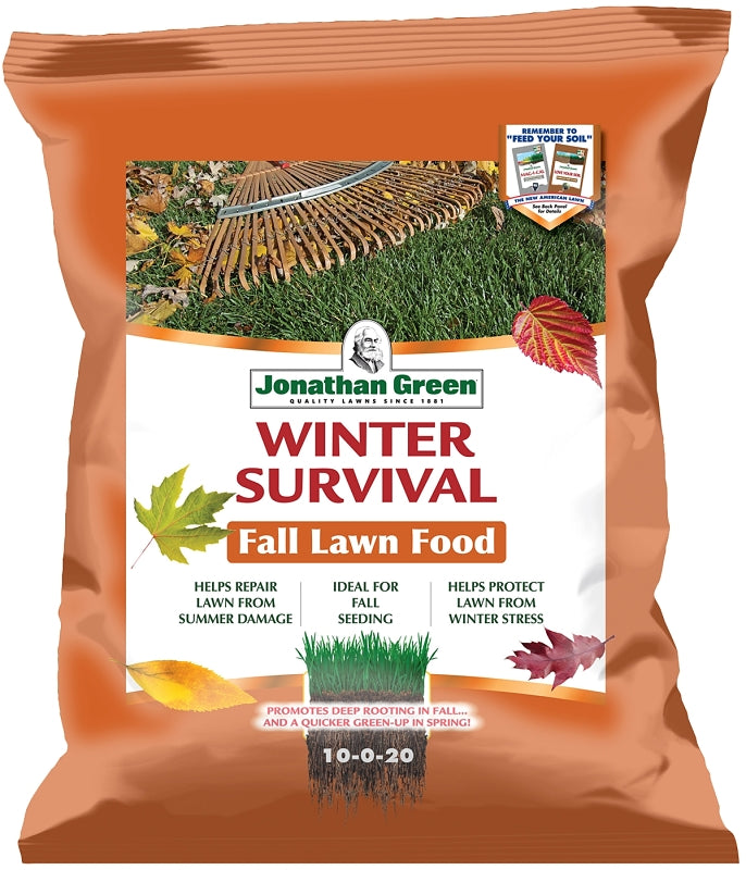 Jonathan Green 12400 Fall Lawn Fertilizer, 15 lb Bag, Granular, 10-0-20 N-P-K Ratio