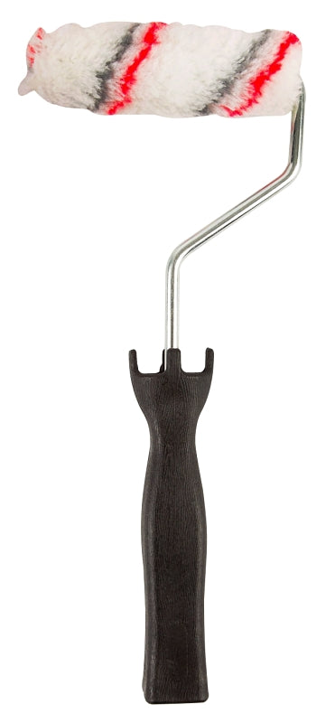 NOUR Z4U05H Roller Cover, 3/8 in Thick Nap, 4 in L, Fabric Cover, Gray/Red