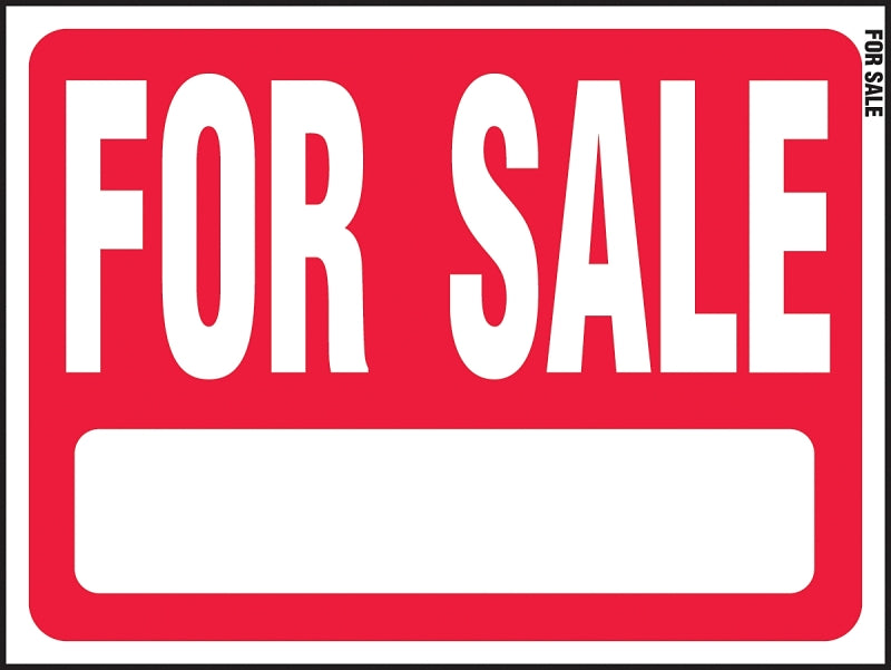 Hy-Ko RS-604 Real Estate Sign, For Sale, White Legend, Plastic, 24 in W x 18 in H Dimensions