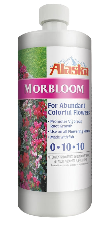 Alaska 100099251 Morbloom Fertilizer, 32 oz Bottle, Liquid, 0-10-10 N-P-K Ratio