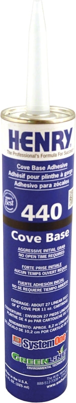 Henry 12105 Cove Base Adhesive, Beige, 11 oz, Cartridge