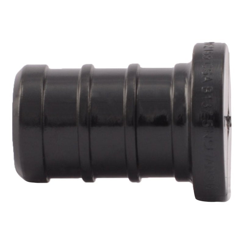 SharkBite UP514A5 Pipe Plug, 1/2 in, Barb, Polymer, Black
