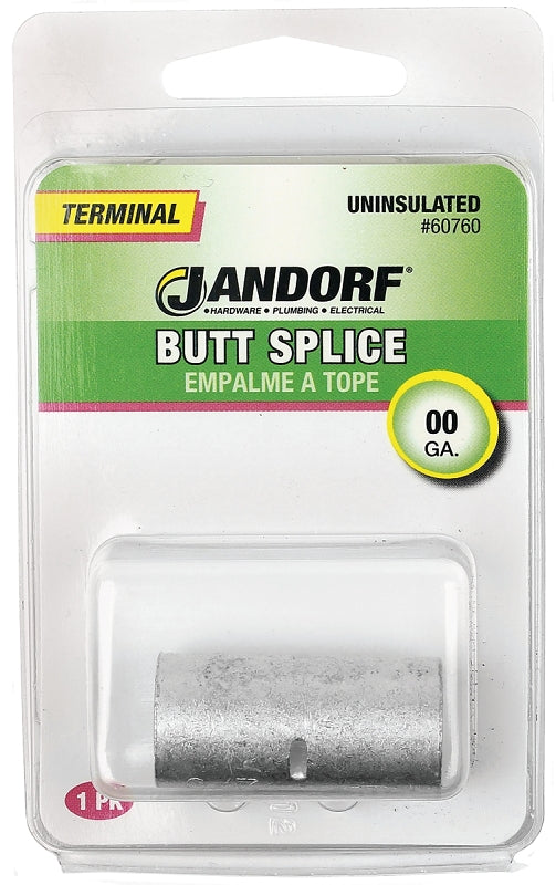 Jandorf 60760 Butt Splice Connector, #0 AWG Wire, Copper Contact