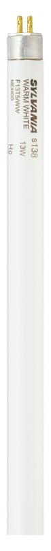 Sylvania 21332 Fluorescent Bulb, 13 W, T5 Lamp, Miniature G5 Lamp Base, 880 Lumens, 3000 K Color Temp, Soft White Light
