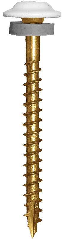 Ramset 40090 Screw, 1-1/2 in L, W-Cut Thread, Washer Head, Recessed Star Drive, Zip-Tip Point, Steel, Powder-Coated