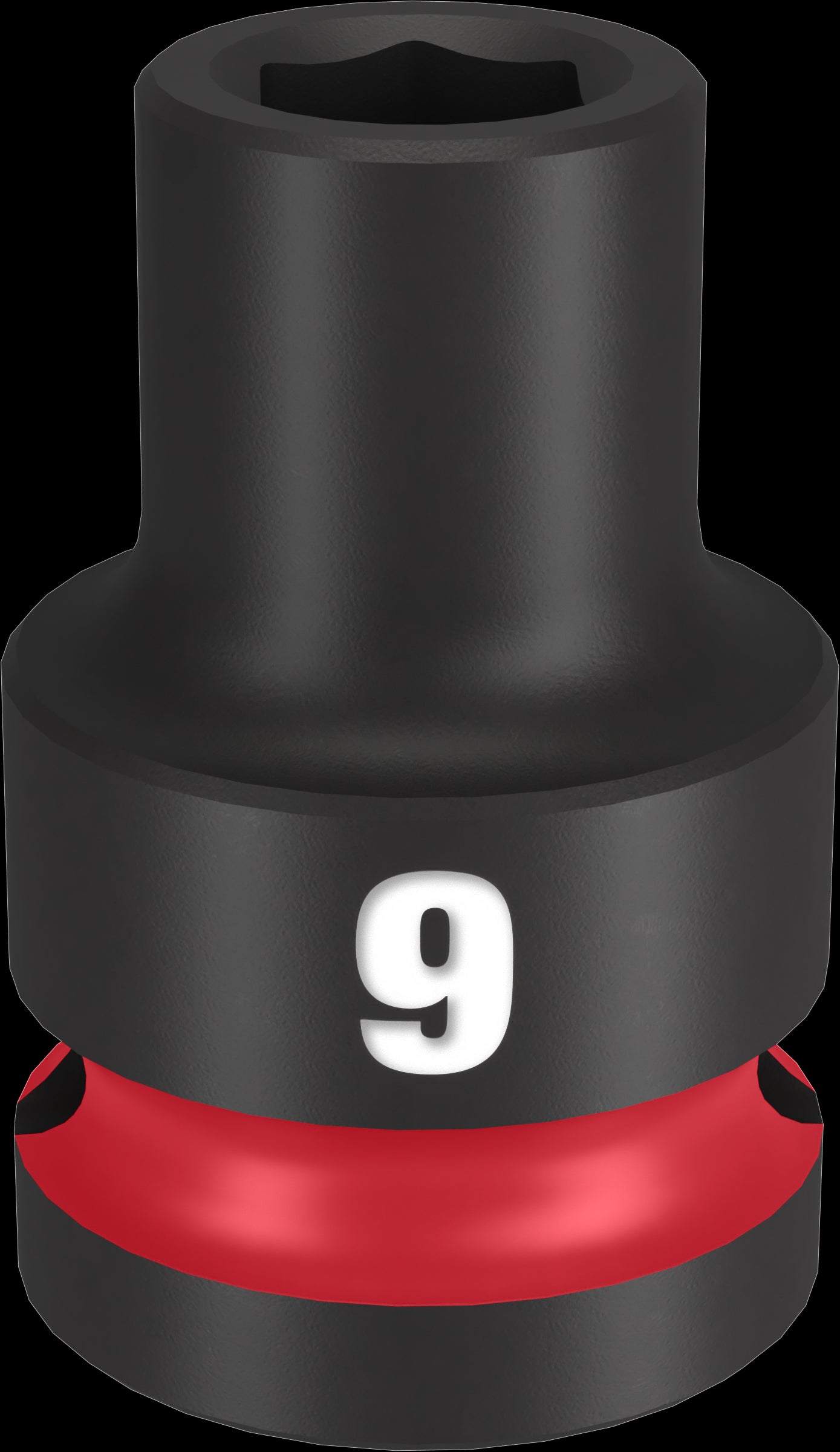 Milwaukee SHOCKWAVE Impact Duty Series 49-66-6241 Shallow Impact Socket, 9 mm Socket, 1/2 in Drive, Square Drive