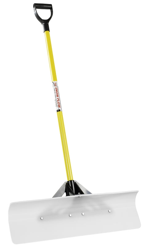 The Snowplow 50530 Snow Pusher, 30 in W Blade, UHMW Polyethylene Blade, Fiberglass Handle, D-Grip Handle, 43 in L Handle