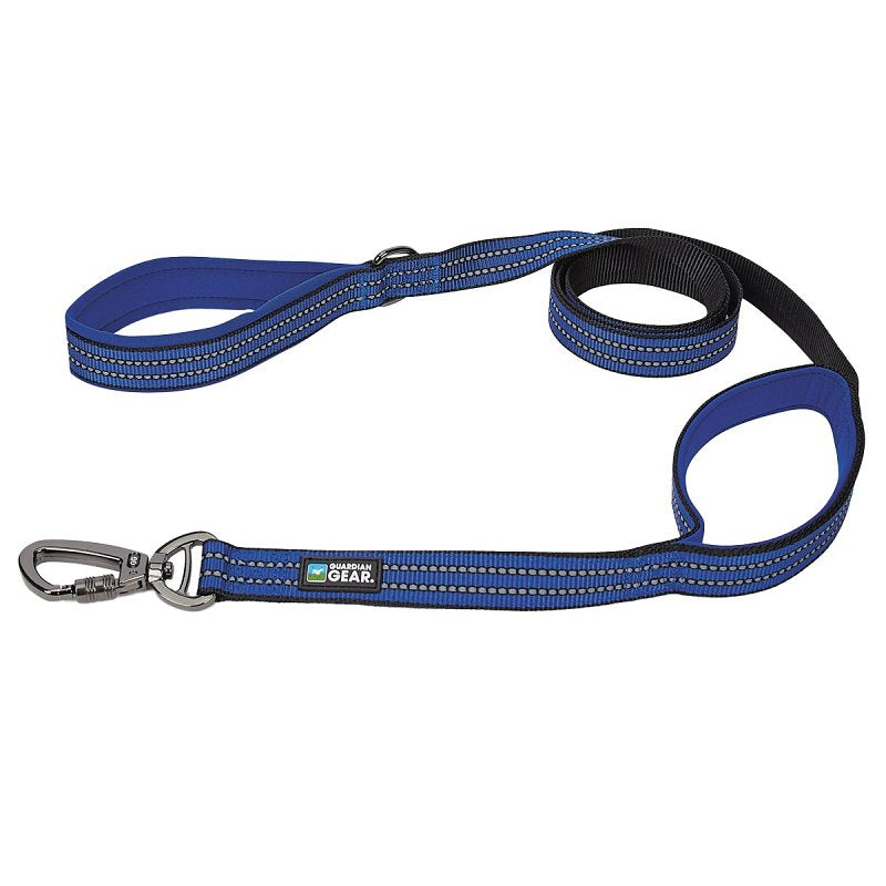 Guardian Gear ZA5172 06 19 Reflective Dog Leash, 6 ft L, Nylon Line, Blue, Fastening Method: Snap