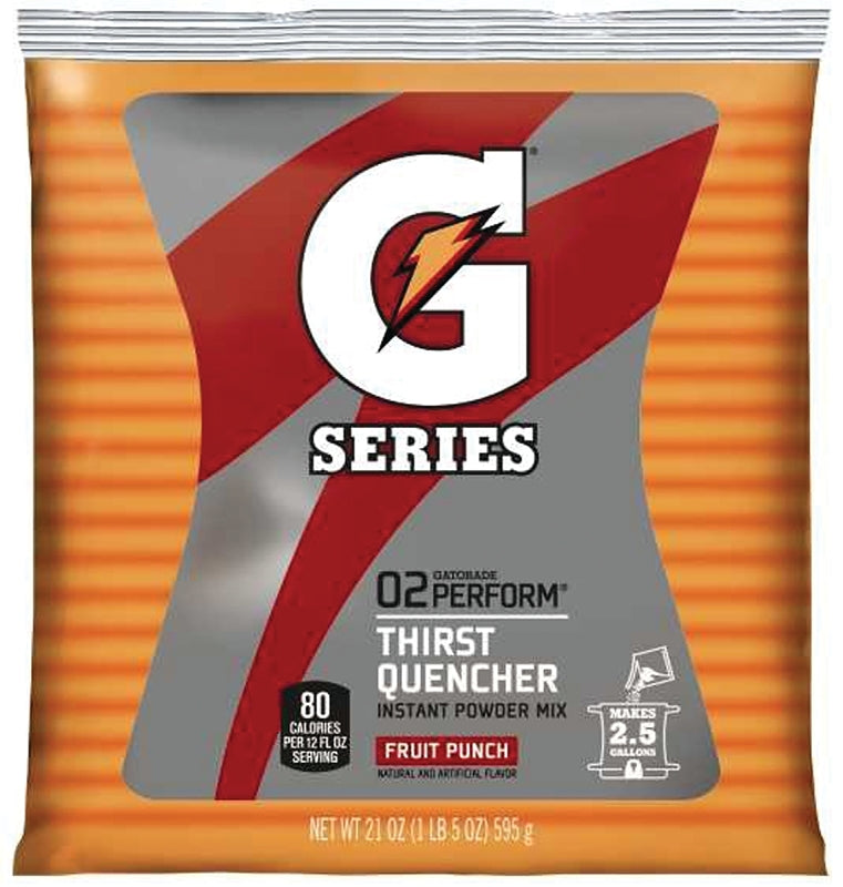 Gatorade 33691 Thirst Quencher Instant Powder Sports Drink Mix, Powder, Fruit Punch Flavor, 21 oz Pack