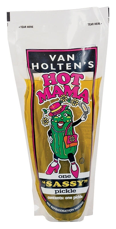 Van Holtens Hot Mama Series HOTP12 Jumbo Pickle, 13.2 oz Pouch