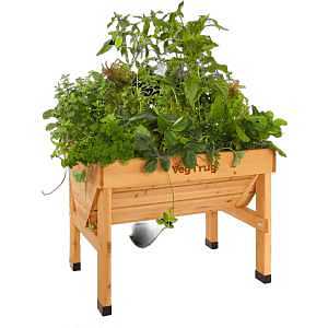 VegTrug Classic VTNS0361 Raised Bed Planter, 103.4 cm L, 76 cm W, 80 cm H, Cedar Wood, Natural