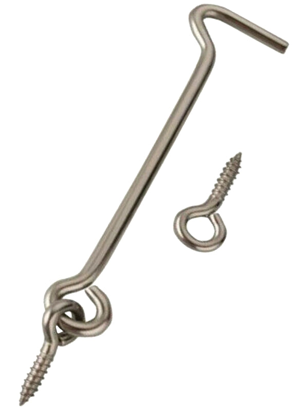 ProSource Gate Hook and Eye, 1/8 in Dia Wire, 2 in L, Steel