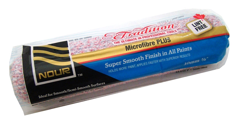 NOUR Tradition Microfiber Cloth Plus Z 9MFB10 Cover Refill, 3/8 in Thick Nap, 9-1/2 in L, Microfiber Cloth Cover