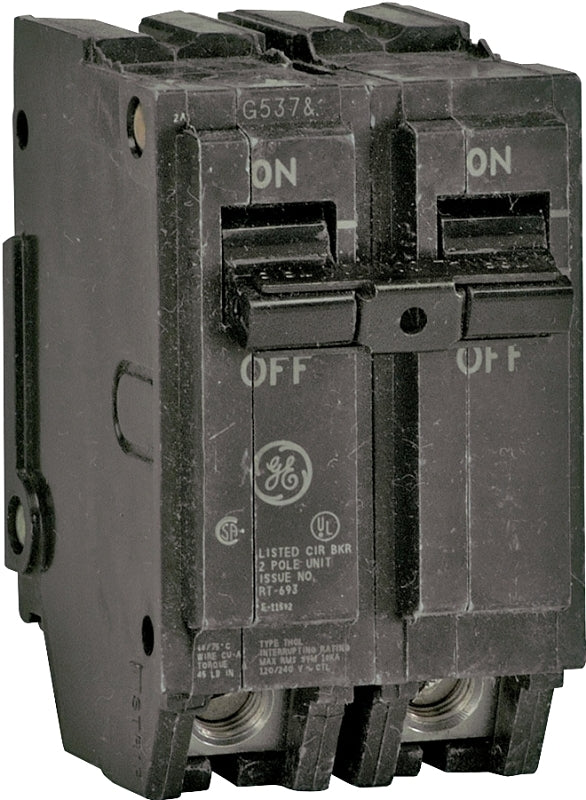 GE Industrial Solutions THQL2140 Feeder Circuit Breaker, Type THQL, 40 A, 2 -Pole, 120/240 V, Plug Mounting
