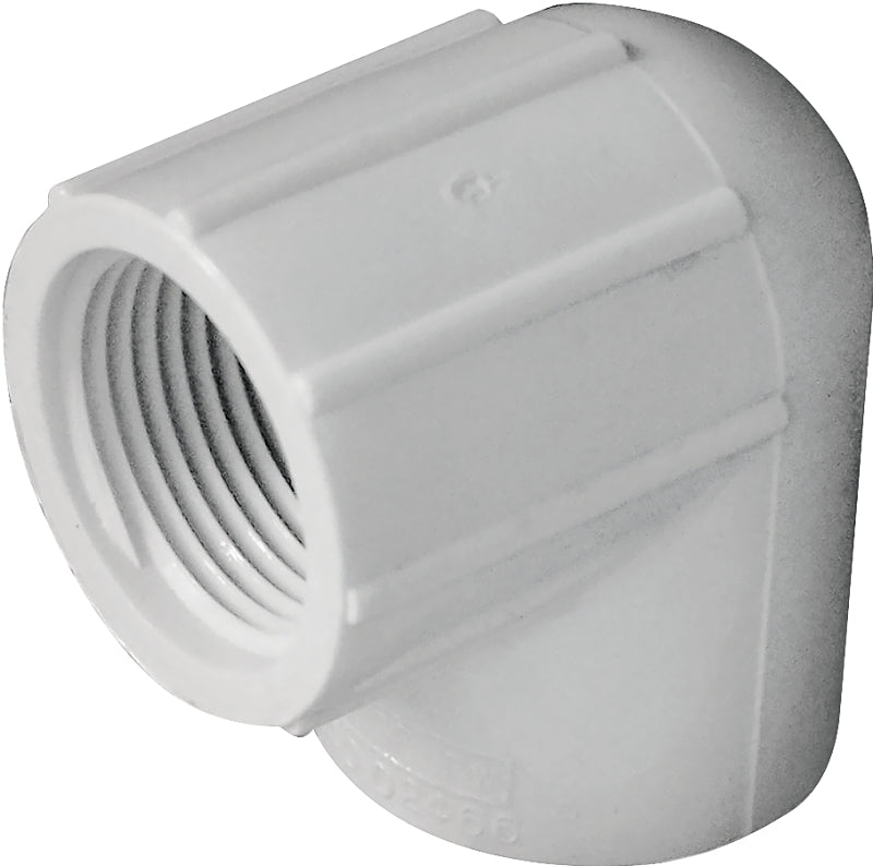 Xirtec 140 435507 Pipe Elbow, 3/4 in, Socket x FPT, 90 deg Angle, PVC, White, SCH 40 Schedule, 150 psi Pressure