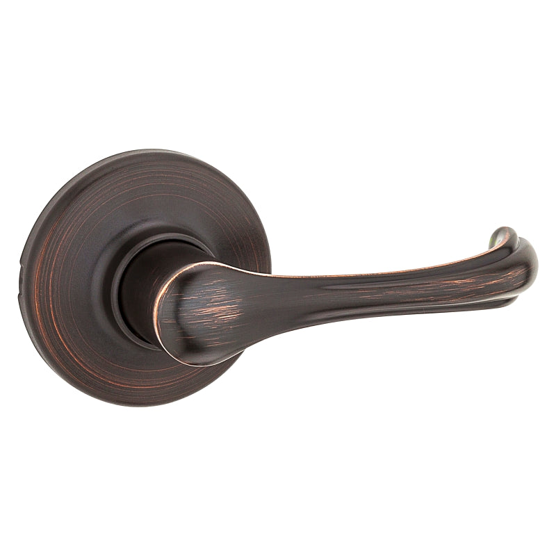 Kwikset 200DNL 11P Passage Door Lever, Non-Locking Lock, Venetian Bronze, Zinc, Residential, Reversible Hand, 3 Grade