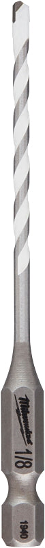 Milwaukee SHOCKWAVE 48-20-8880 Drill Bit, 1/8 in Dia, 3-1/2 in OAL, Multi-Material, Twist Flute, 1/4 in Dia Shank