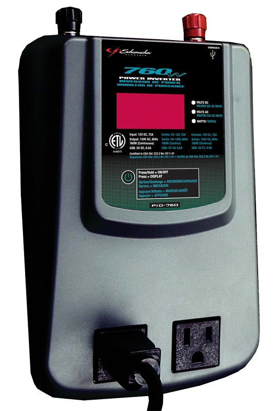 Schumacher PID-760 Battery Charger, 120 VAC Output, 0.6 A Charge