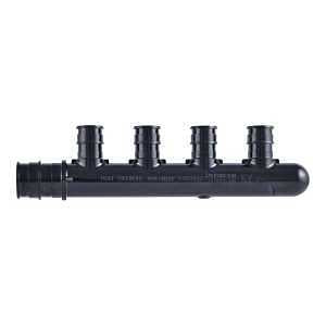 SharkBite UAMPT4C Multi-Port Closed Pipe Tee, 3/4 in Inlet, 4-Outlet, 1/2 in Outlet, Acudel Polymer