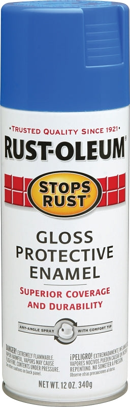 Stops Rust 7724830 Rust Preventative Spray Paint, Gloss, Sail Blue, 12 oz, Can