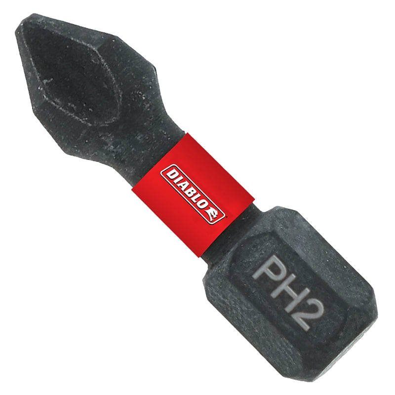 Diablo DPH21P5 Screwdriver Insert Bit, #2 Drive, Phillips Drive, 1 in L
