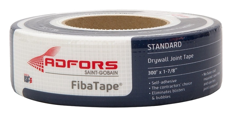 Adfors FDW8665-U Drywall Tape Wrap, 300 ft L, 1-7/8 in W, White