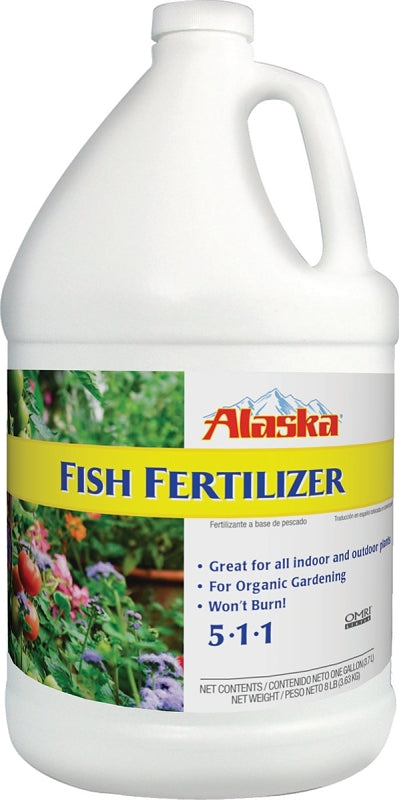 Alaska 100099249 Fish Fertilizer, 1 gal Jug, Liquid, 5-1-1 N-P-K Ratio