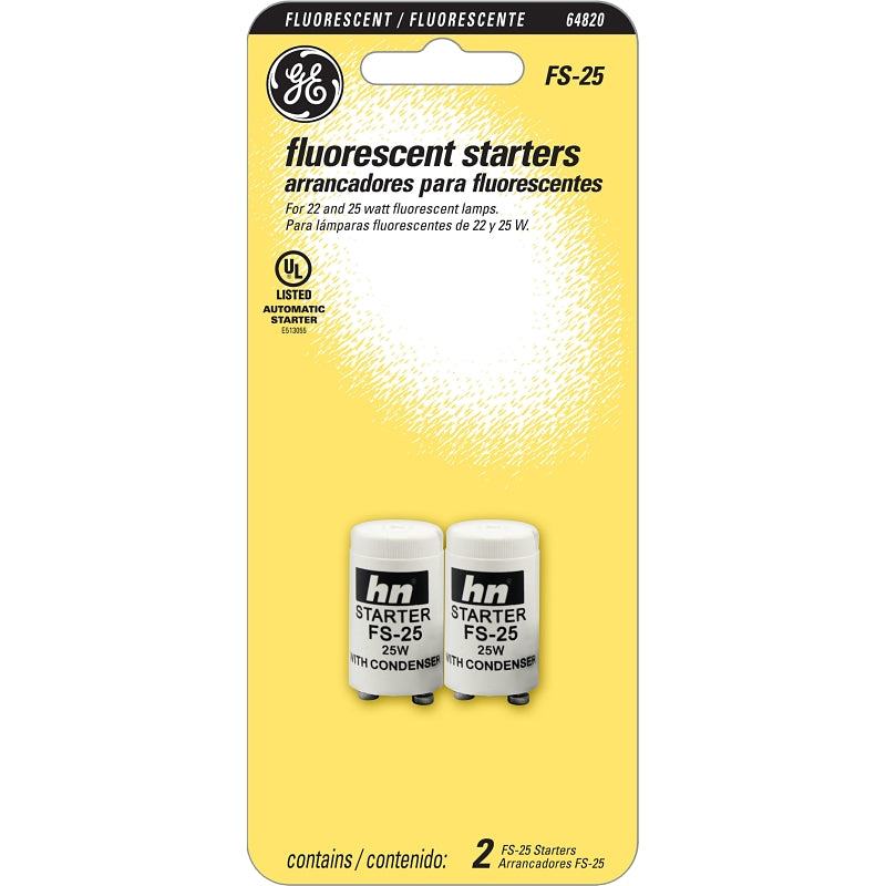 GE 64820 Fluorescent Starter, 22, 25 W