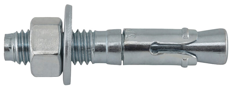 DeWALT Power-Stud 7410SD1 Wedge Anchor, 3/8 in Dia, 2-1/4 in OAL, Carbon Steel, Zinc