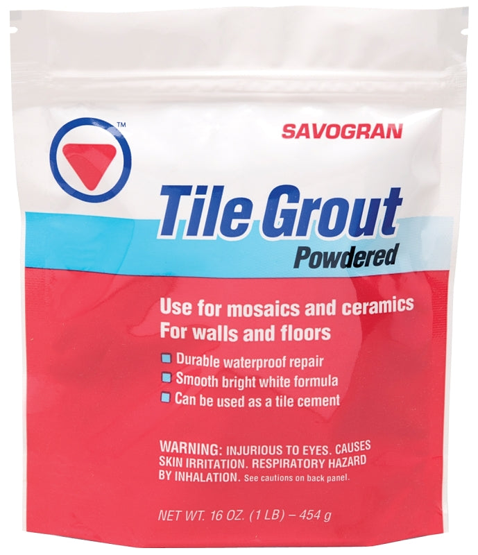 Savogran 12841 Powdered Tile Grout, Powder, White, 1 lb