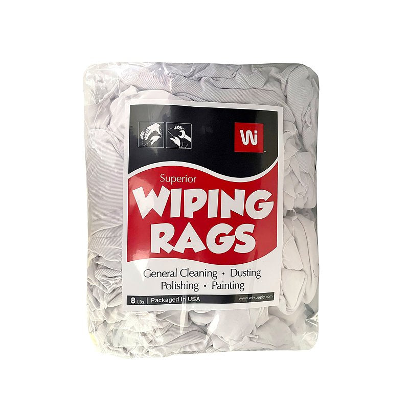 RAG PNTG&WIPING COTTON WHT 8LB