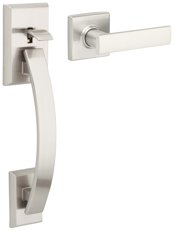 Weiser Tavaris Series GLA7771 TVH/VDL15 Door Handleset, Satin Nickel, 2-3/8, 2-3/4 in Backset, 1-3/4 in Thick Door
