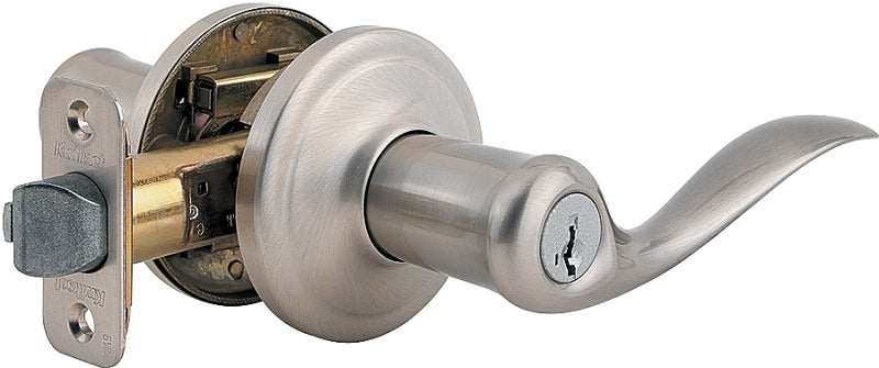 Kwikset Signature Series 740TNL 15SMTRCAL/R Entry Door Lever, Satin Nickel, Zinc, Residential, Reversible Hand, 2 Grade