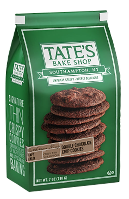 Tate's Bake Shop 1001064 Cookies, Double Chocolate Chip, 7 oz, Bag