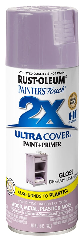 Painter's Touch Ultra Cover 366991 General-Purpose Paint, Gloss, Dreamy Lavender, 12 oz, Aerosol Can