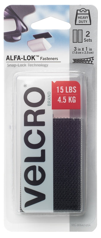 VELCRO Brand ALFA-LOK VEL-30642-USA Fastener, 3 in L