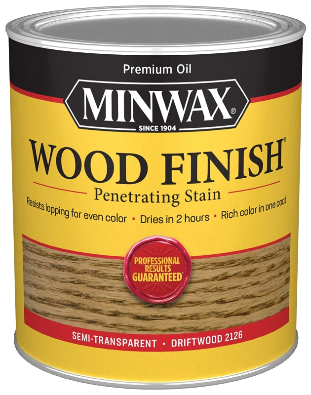 Minwax Wood Finish 70011444 Wood Stain, Driftwood, Liquid, 1 qt, Can