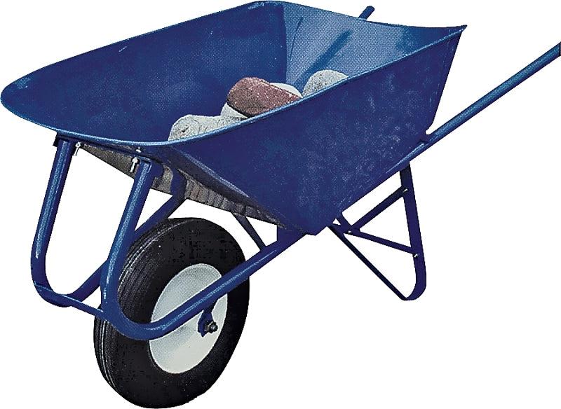 Miller Y5 Wheelbarrow, 5 cu-ft Volume, Steel, 1 -Wheel, Tubeless Wheel, 8 in Wheel