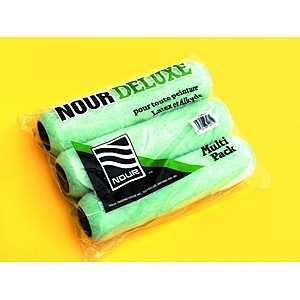 NOUR Z 9C10-3 Deluxe Roller Refill, 3/8 in Thick Nap, 9-1/2 in L, Polyester Cover