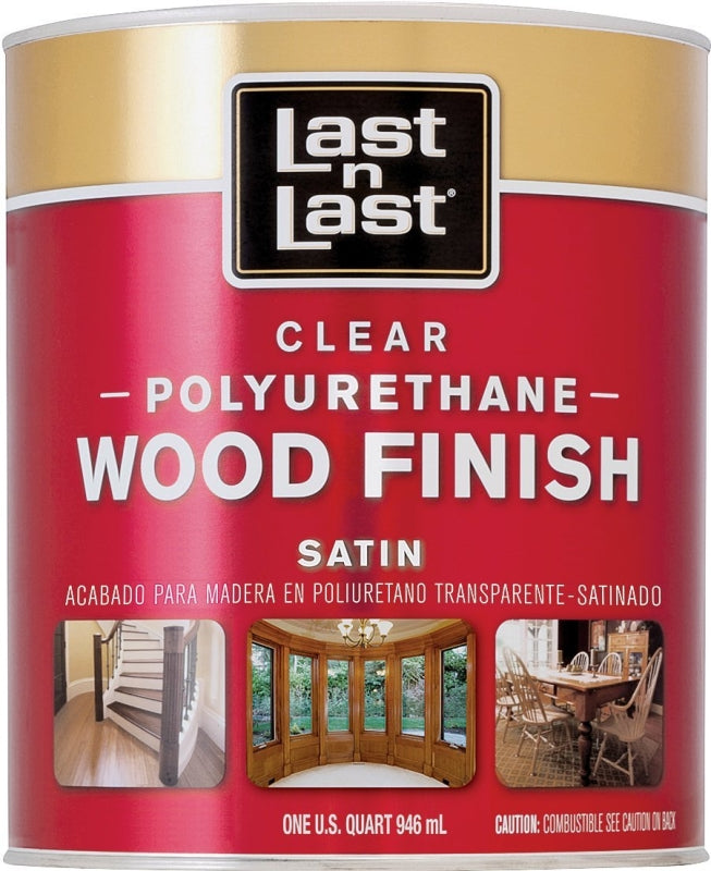 Last n Last 53104 Polyurethane Wood Finish, Liquid, Clear, 1 qt, Can