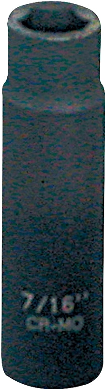 Vulcan Deep Impact Socket, 7/16 in Socket, Black Phosphate