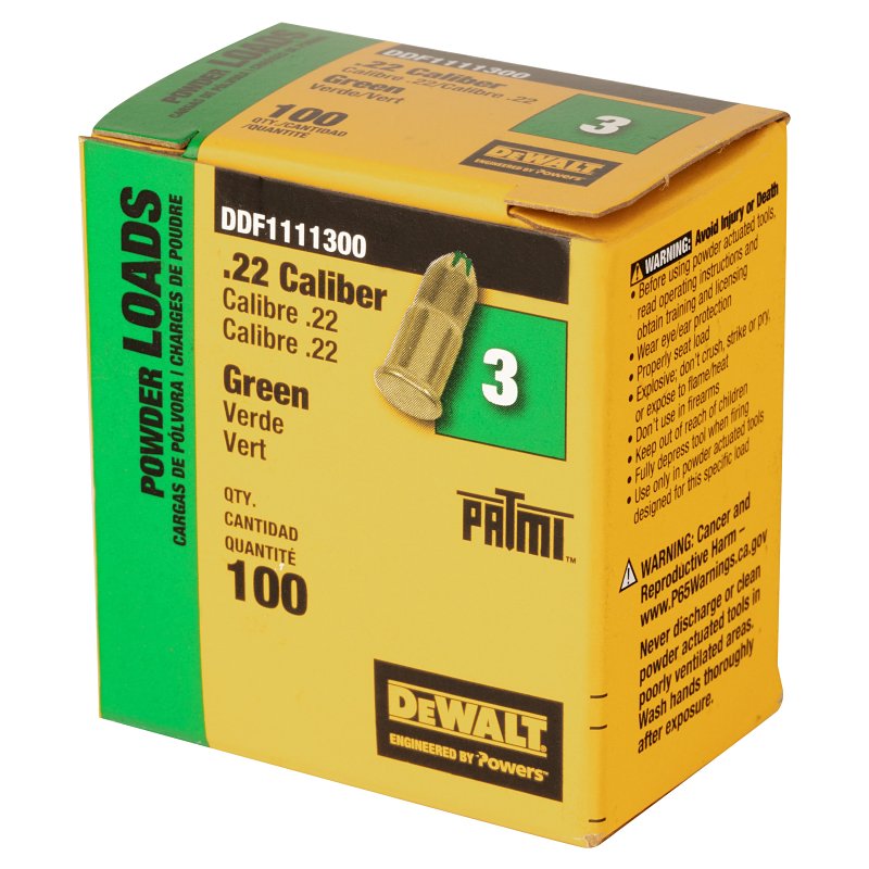 LOAD ACTUATED PWDR GRN 0.22CAL