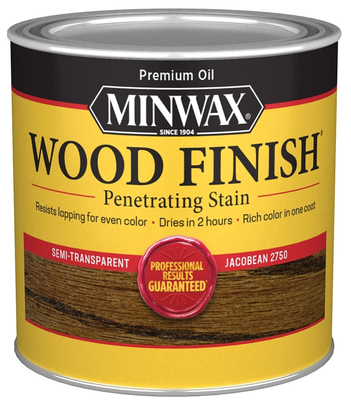 Minwax Wood Finish 227504444 Wood Stain, Jacobean, Liquid, 0.5 pt, Can