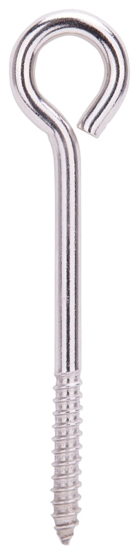 ProSource LR263 Lag Eye Bolt, 9.2 mm Thread, Screw Thread, 2 in L Thread, 1-3/8 in Dia Eye, 405 lb Working Load