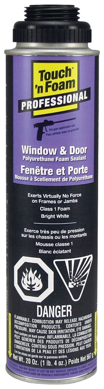 Touch 'n Foam 7565029700 Window and Door Sealant, White, 566 g Aerosol Can