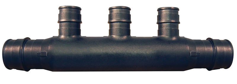 Apollo Valves ExpansionPEX Series EPXM3PTO Open End Manifold, 5.63 in OAL, 2-Inlet, 3/4 in Inlet, 3-Outlet, Brass